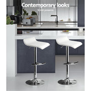 Artiss Set of 4 Bar Stools Sena Kitchen Swivel Bar Stool Pu Leather Chairs Gas Lift