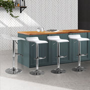 Artiss Set of 4 Bar Stools Sena Kitchen Swivel Bar Stool Pu Leather Chairs Gas Lift