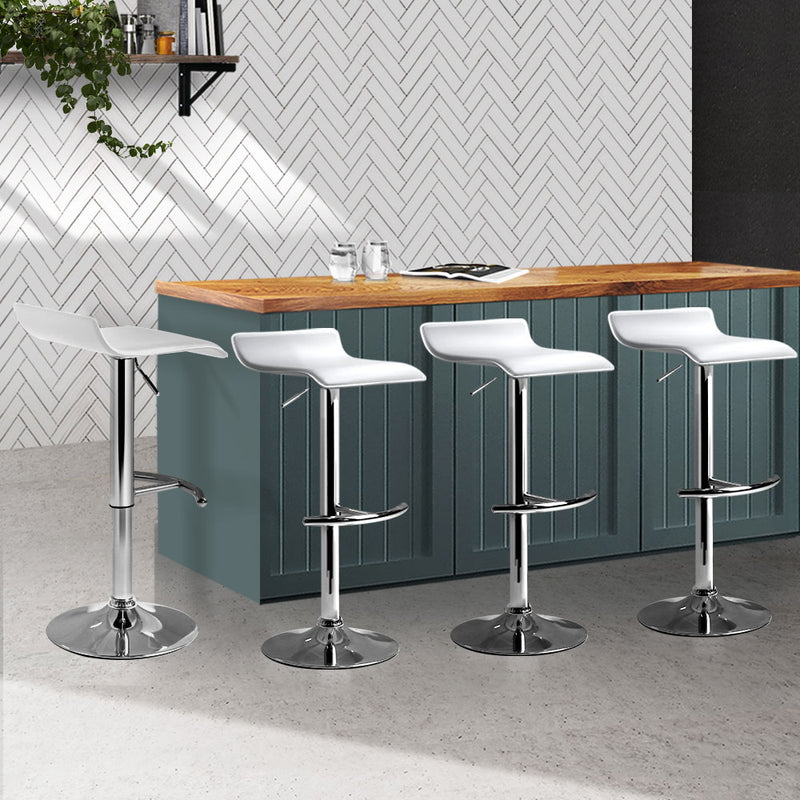 Artiss Set of 4 Bar Stools Sena Kitchen Swivel Bar Stool Pu Leather Chairs Gas Lift