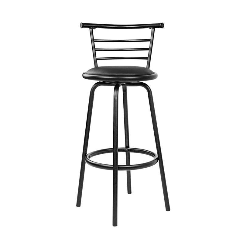 Artiss Set of 2 Pu Leather Bar Stools - Black