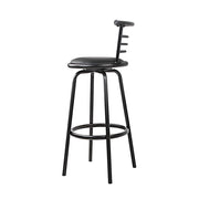 Artiss Set of 2 Pu Leather Bar Stools - Black