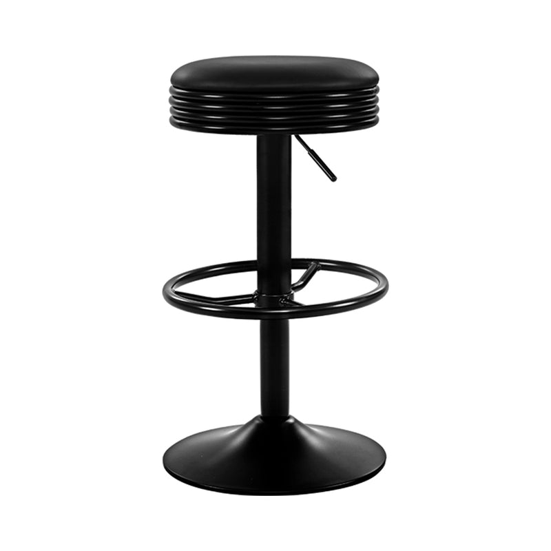Artiss 2x Kitchen Bar Stools Gas Lift Bar Stool Chairs Swivel Barstools Black