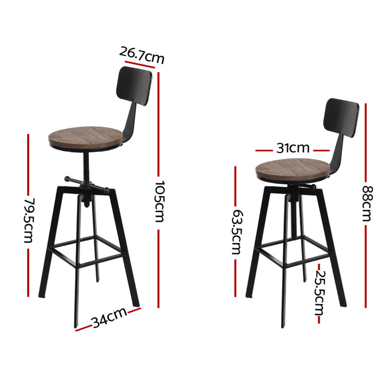 Artiss 2x Vintage Bar Stools