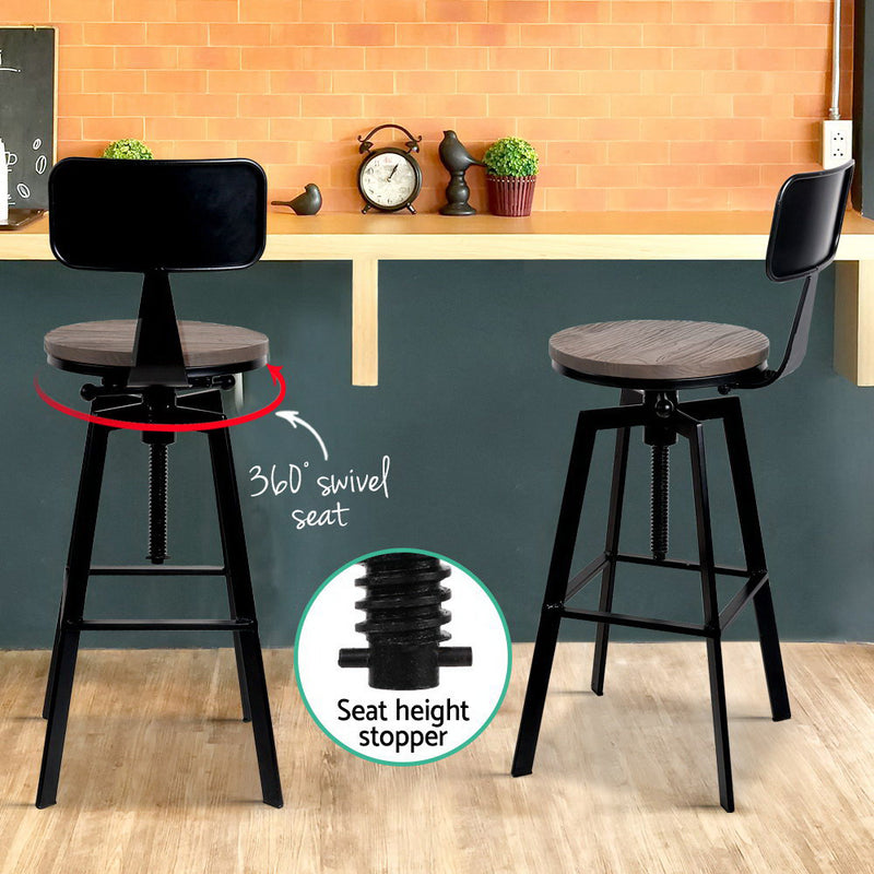 Artiss 2x Vintage Bar Stools