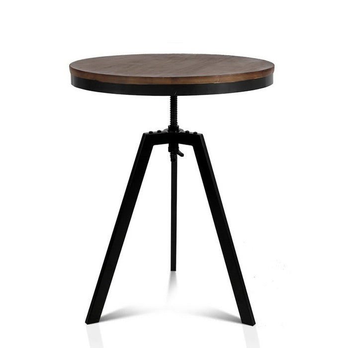 Artiss Elm Wood Round Dining Table - Dark Brown