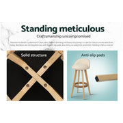 Artiss Set of 2 Pu Leather Bar Stools - Beige