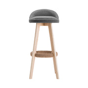 Artiss Set of 2 Fabric Bar Stools-grey