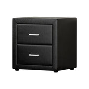 Artiss PVC Leather Bedside Table Black