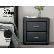 Artiss PVC Leather Bedside Table