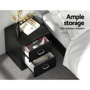 Artiss PVC Leather Bedside Table