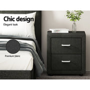 Artiss PVC Leather Bedside Table