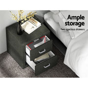 Artiss PVC Leather Bedside Table