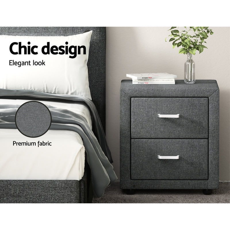 Artiss PVC Leather Bedside Table