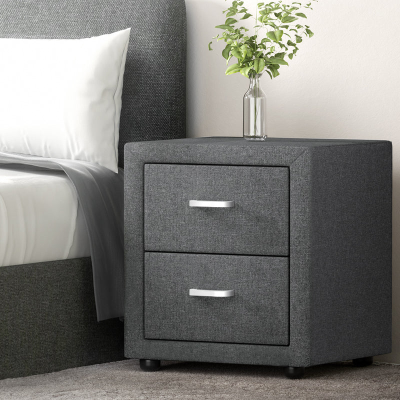 Artiss PVC Leather Bedside Table