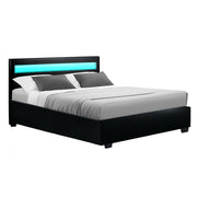 Artiss Bed Frame Double Full Size Gas Lift Base With Storage COLE Black