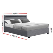 Artiss Bed Frame Double Full Size Gas Lift Base With Storage COLE