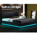 RGB LED King Size Gas Lift Bed Frame 