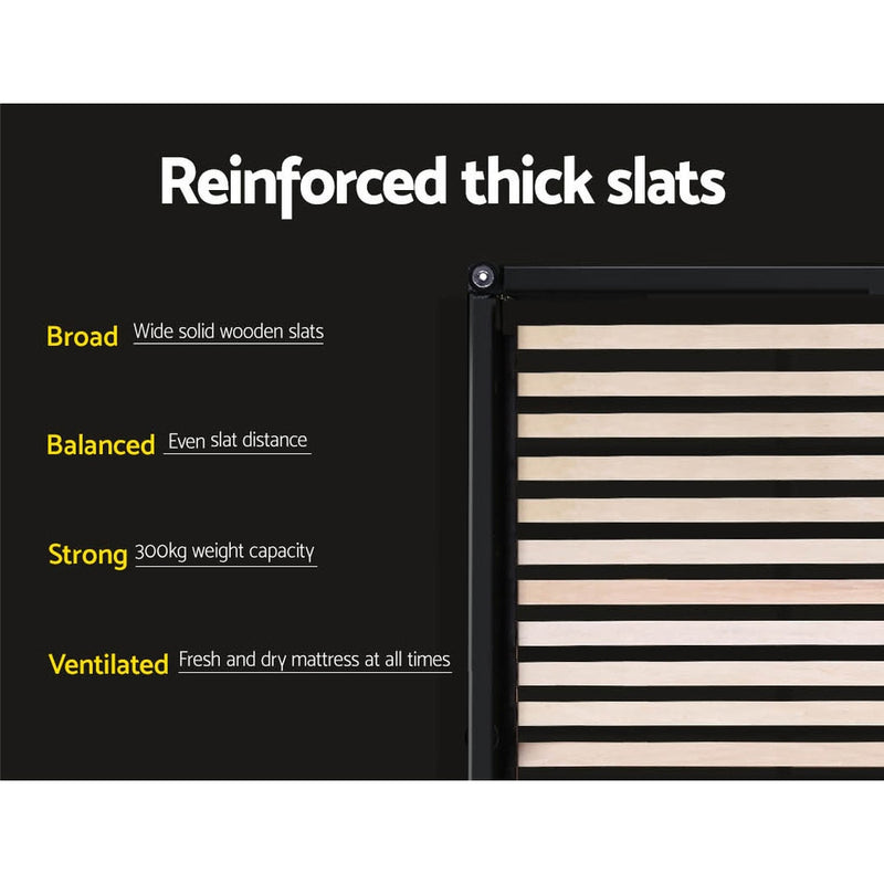 Artiss King Size Gas Lift Bed Frame Base With Storage Platform Fabric