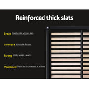 Artiss King Size Fabric Bed Frame Headboard with Drawers - Charcoal