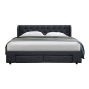 Artiss King Size Bed Frame Base Mattress With Storage Drawer MILA