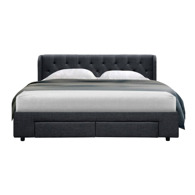 Artiss King Size Bed Frame Base Mattress With Storage Drawer MILA