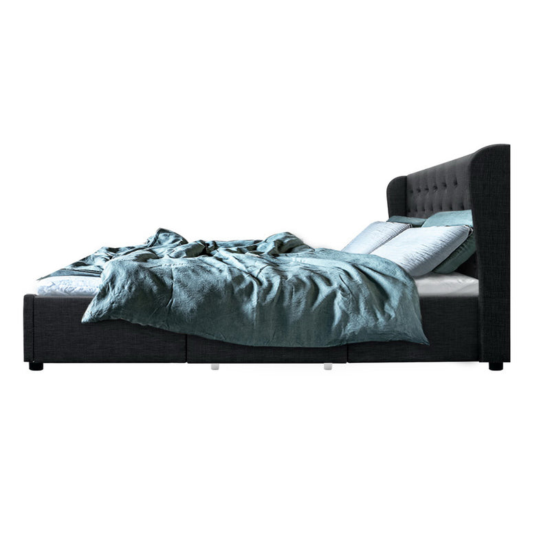Artiss King Size Bed Frame Base Mattress With Storage Drawer MILA