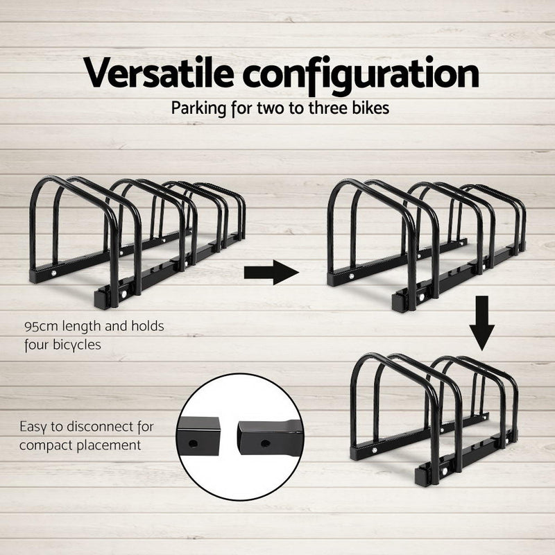 Portable Bike Parking Rack Bicycle Instant Storage Stand - Black