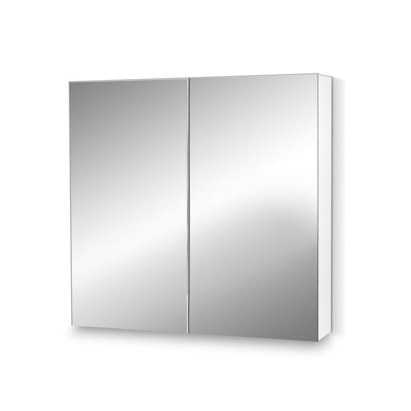 Cefito Bathroom Vanity Mirror With Storage Cabinet - White Two Door