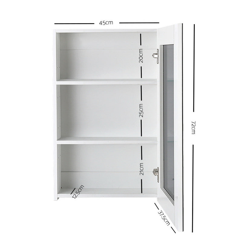 Cefito Bathroom Vanity Mirror With Storage Cabinet - White