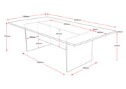 Rapidline Manager Boardroom Table with Ironstone Base