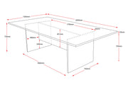 Rapidline Manager Boardroom Table with Ironstone Base