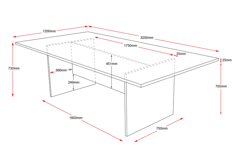Rapidline Manager Boardroom Table with Ironstone Base
