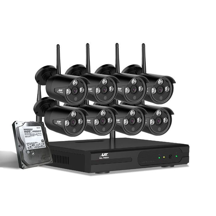 UL-tech CCTV Wireless Security Camera System Home Outdoor WIFI Bullet Cameras Kit 1TB