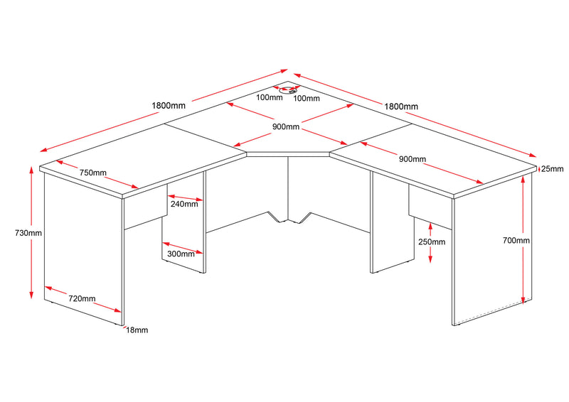 Rapidline Corner Workstation Desk