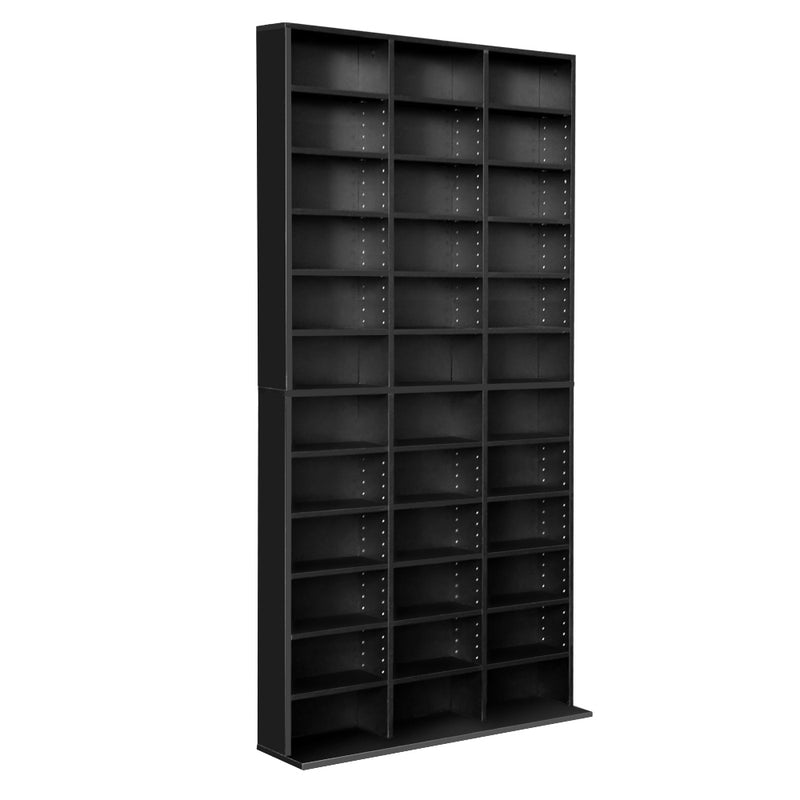 Artiss 528 DVD 1116 CD Storage Shelf Media Rack Stand Cupboard Book Unit Black