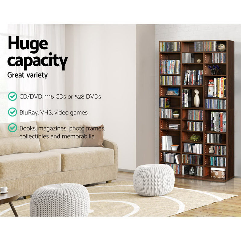 Artiss 528 DVD 1116 CD Storage Shelf Media Rack Stand Cupboard Book Unit