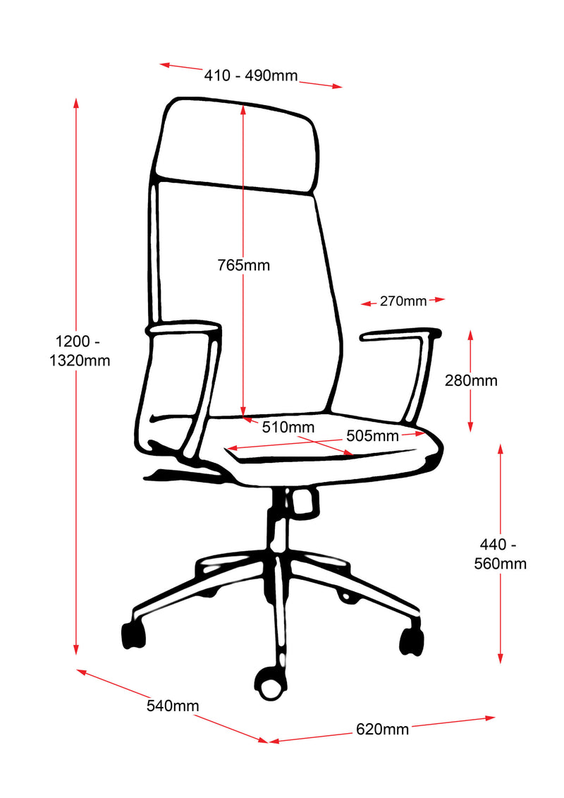 Rapidline Slimline Executive High Back Chair