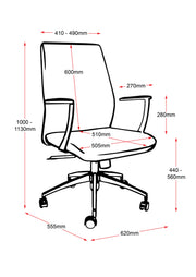 Rapidline Slimline Executive Chair With Medium Back