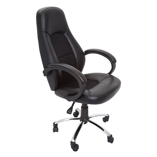 Rapidline Executive High Back Chair With Fabric Inlay For Extra Comfort