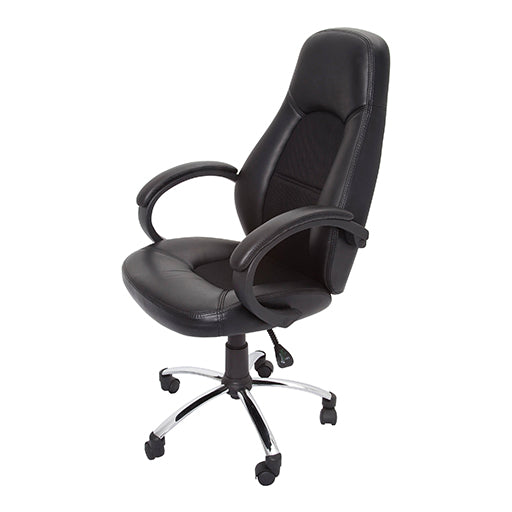 Rapidline Executive High Back Chair With Fabric Inlay For Extra Comfort