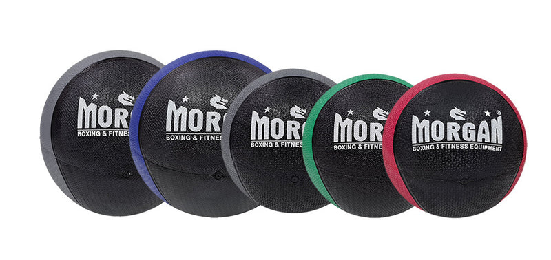 Morgan 2-Tone Commercial Rubber Medicine Ball Set Of 5 (3 + 4 + 5 + 7 + 10Kg) Default Title