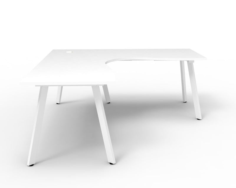 Rapidline Eternity Corner Office Desk White White