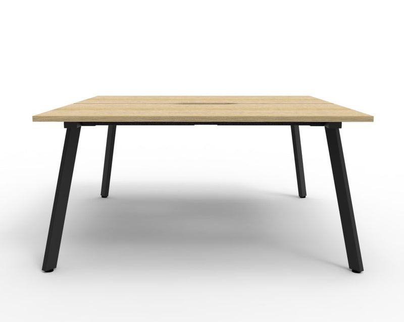 Rapidline Eternity Double Sided Workstation Natural Oak Black