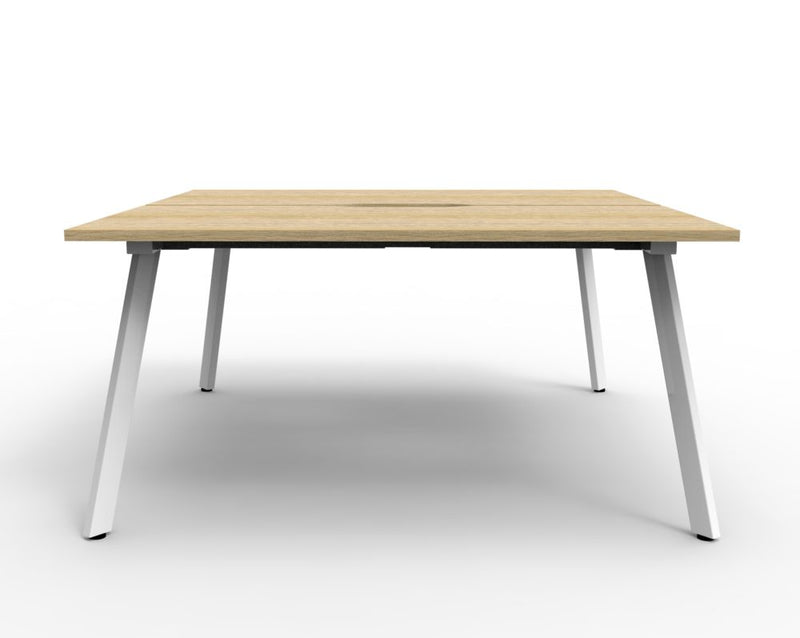 Rapidline Eternity Double Sided Workstation Natural Oak White