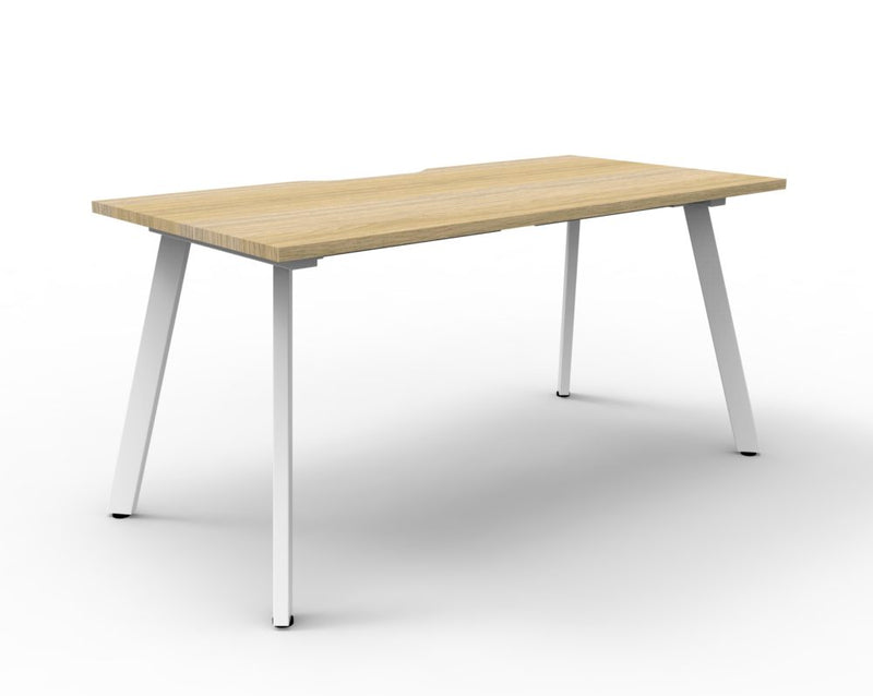 Rapidline Eternity Single Sided Workstation Natural Oak White