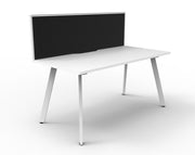 Rapidline Eternity Single Sided Workstation with Screens White White