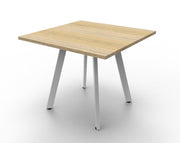 Rapidline Eternity Square Meeting Table 900 mm x 900 mm Natural Oak White