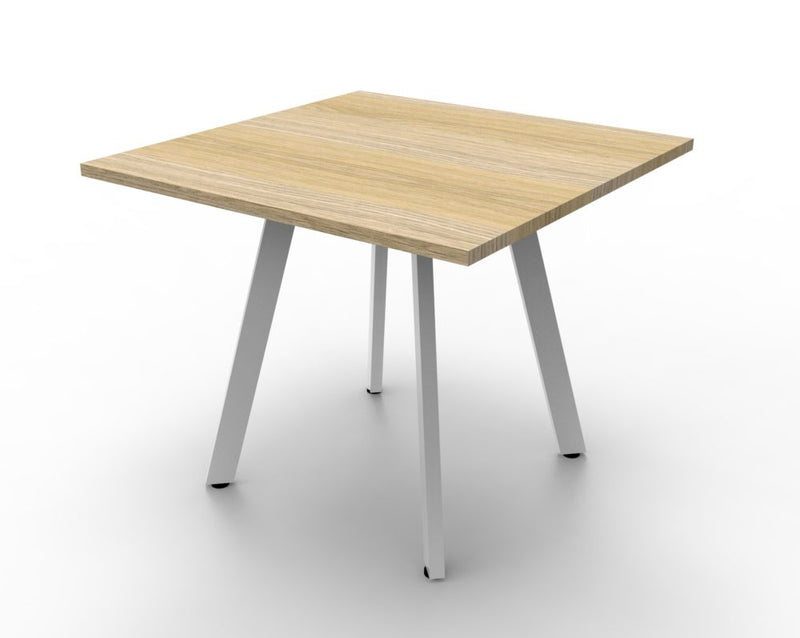 Rapidline Eternity Square Meeting Table 900 mm x 900 mm Natural Oak White