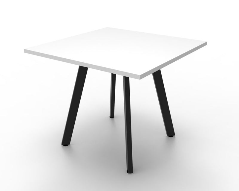 Rapidline Eternity Square Meeting Table 900 mm x 900 mm White Black