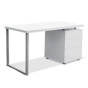Artiss Metal Computer Office Desk with 3 Drawers - White